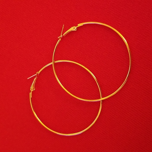 N/A Jewelry - Hoop Goldtone Earrings